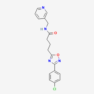 4-[3-(4-chlorophenyl)-1,2,4-oxadiazol-5-yl]-N-(3-pyridinylmethyl)butanamide