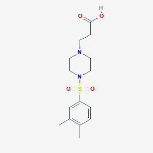 3-{4-[(3,4-dimethylphenyl)sulfonyl]-1-piperazinyl}propanoic acid