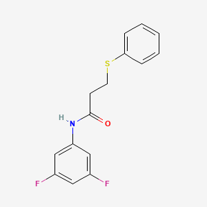 molecular formula C15H13F2NOS B4387744 N-(3,5-difluorophenyl)-3-(phenylthio)propanamide 