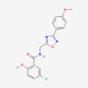 molecular formula C18H16ClN3O4 B4387754 5-chloro-2-methoxy-N-{[3-(4-methoxyphenyl)-1,2,4-oxadiazol-5-yl]methyl}benzamide 