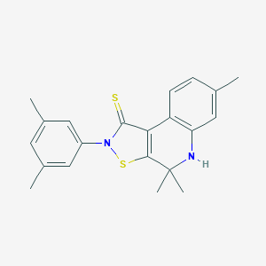 molecular formula C21H22N2S2 B438776 2-(3,5-dimethylphenyl)-4,4,7-trimethyl-4,5-dihydroisothiazolo[5,4-c]quinoline-1(2H)-thione CAS No. 303051-90-3