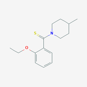 molecular formula C15H21NOS B4387780 1-[(2-ethoxyphenyl)carbonothioyl]-4-methylpiperidine 