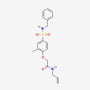 molecular formula C19H22N2O4S B4387782 N-allyl-2-{4-[(benzylamino)sulfonyl]-2-methylphenoxy}acetamide 