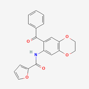 molecular formula C20H15NO5 B4387790 N-(7-benzoyl-2,3-dihydro-1,4-benzodioxin-6-yl)-2-furamide 