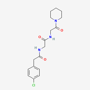 molecular formula C17H22ClN3O3 B4387849 2-(4-chlorophenyl)-N-(2-oxo-2-{[2-oxo-2-(1-piperidinyl)ethyl]amino}ethyl)acetamide 