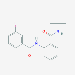 molecular formula C18H19FN2O2 B4387853 N-(tert-butyl)-2-[(3-fluorobenzoyl)amino]benzamide 