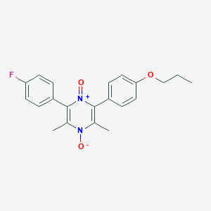 molecular formula C21H21FN2O3 B4387866 2-(4-fluorophenyl)-3,5-dimethyl-6-(4-propoxyphenyl)pyrazine 1,4-dioxide 