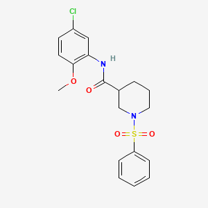 N-(5-chloro-2-methoxyphenyl)-1-(phenylsulfonyl)-3-piperidinecarboxamide