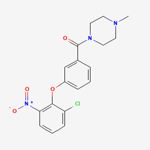 1-[3-(2-chloro-6-nitrophenoxy)benzoyl]-4-methylpiperazine