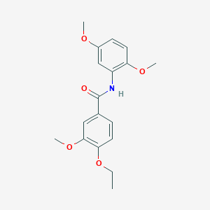 molecular formula C18H21NO5 B4387913 N-(2,5-dimethoxyphenyl)-4-ethoxy-3-methoxybenzamide 