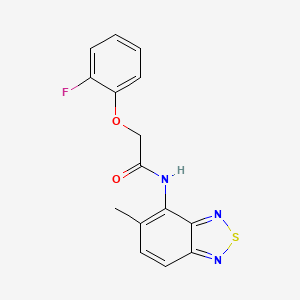 molecular formula C15H12FN3O2S B4387930 2-(2-fluorophenoxy)-N-(5-methyl-2,1,3-benzothiadiazol-4-yl)acetamide 
