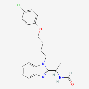 molecular formula C20H22ClN3O2 B4387946 (1-{1-[4-(4-chlorophenoxy)butyl]-1H-benzimidazol-2-yl}ethyl)formamide 