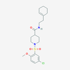 1-[(5-chloro-2-methoxyphenyl)sulfonyl]-N-[2-(1-cyclohexen-1-yl)ethyl]-4-piperidinecarboxamide