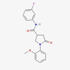 N-(3-fluorophenyl)-1-(2-methoxyphenyl)-5-oxo-3-pyrrolidinecarboxamide