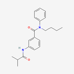 molecular formula C21H26N2O2 B4387986 N-butyl-3-(isobutyrylamino)-N-phenylbenzamide 