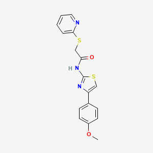 molecular formula C17H15N3O2S2 B4388010 N-[4-(4-methoxyphenyl)-1,3-thiazol-2-yl]-2-(2-pyridinylthio)acetamide 