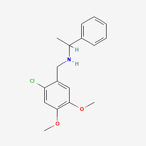 molecular formula C17H20ClNO2 B4388017 (2-chloro-4,5-dimethoxybenzyl)(1-phenylethyl)amine 