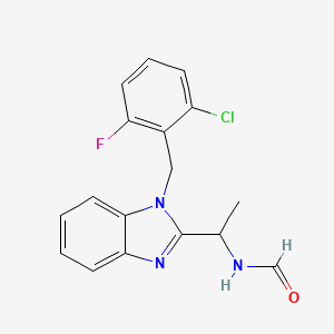 {1-[1-(2-chloro-6-fluorobenzyl)-1H-benzimidazol-2-yl]ethyl}formamide