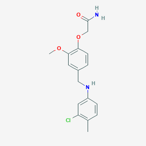 molecular formula C17H19ClN2O3 B4388039 2-(4-{[(3-chloro-4-methylphenyl)amino]methyl}-2-methoxyphenoxy)acetamide 