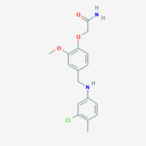 2-(4-{[(3-chloro-4-methylphenyl)amino]methyl}-2-methoxyphenoxy)acetamide