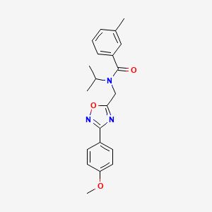 molecular formula C21H23N3O3 B4388041 N-isopropyl-N-{[3-(4-methoxyphenyl)-1,2,4-oxadiazol-5-yl]methyl}-3-methylbenzamide 