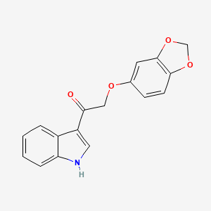 2-(1,3-benzodioxol-5-yloxy)-1-(1H-indol-3-yl)ethanone