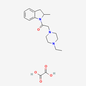 molecular formula C19H27N3O5 B4388056 1-[(4-ethyl-1-piperazinyl)acetyl]-2-methylindoline oxalate 