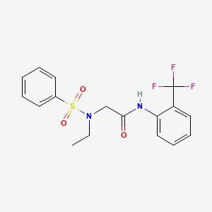 N~2~-ethyl-N~2~-(phenylsulfonyl)-N~1~-[2-(trifluoromethyl)phenyl]glycinamide