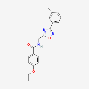 molecular formula C19H19N3O3 B4388088 4-ethoxy-N-{[3-(3-methylphenyl)-1,2,4-oxadiazol-5-yl]methyl}benzamide 