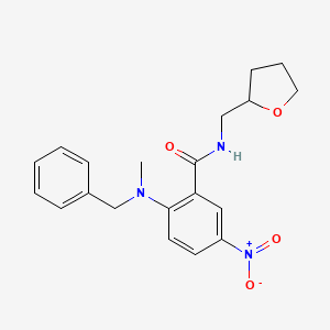 molecular formula C20H23N3O4 B4388095 2-[benzyl(methyl)amino]-5-nitro-N-(tetrahydro-2-furanylmethyl)benzamide 