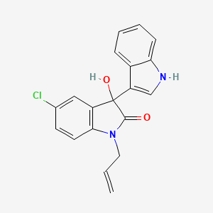 molecular formula C19H15ClN2O2 B4388115 1'-allyl-5'-chloro-3'-hydroxy-1',3'-dihydro-1H,2'H-3,3'-biindol-2'-one 