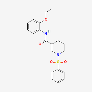 molecular formula C20H24N2O4S B4388139 N-(2-ethoxyphenyl)-1-(phenylsulfonyl)-3-piperidinecarboxamide 