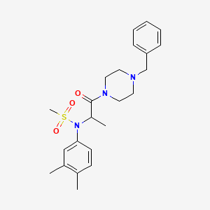 N-[2-(4-benzyl-1-piperazinyl)-1-methyl-2-oxoethyl]-N-(3,4-dimethylphenyl)methanesulfonamide