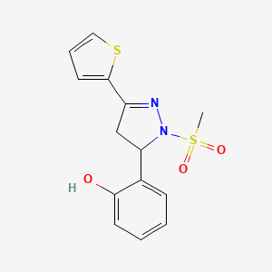 2-[1-(methylsulfonyl)-3-(2-thienyl)-4,5-dihydro-1H-pyrazol-5-yl]phenol