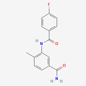 molecular formula C15H13FN2O2 B4388207 3-[(4-fluorobenzoyl)amino]-4-methylbenzamide 