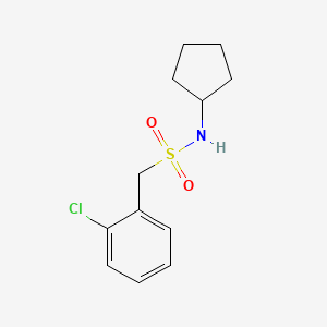 molecular formula C12H16ClNO2S B4388261 1-(2-chlorophenyl)-N-cyclopentylmethanesulfonamide 