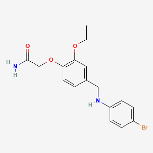 molecular formula C17H19BrN2O3 B4388273 2-(4-{[(4-bromophenyl)amino]methyl}-2-ethoxyphenoxy)acetamide 