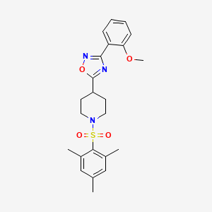 molecular formula C23H27N3O4S B4388280 1-(mesitylsulfonyl)-4-[3-(2-methoxyphenyl)-1,2,4-oxadiazol-5-yl]piperidine 