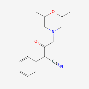 4-(2,6-dimethyl-4-morpholinyl)-3-oxo-2-phenylbutanenitrile