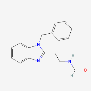 molecular formula C17H17N3O B4388298 [2-(1-benzyl-1H-benzimidazol-2-yl)ethyl]formamide 