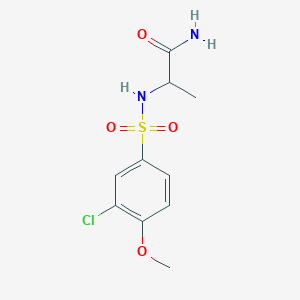 molecular formula C10H13ClN2O4S B4388318 N~2~-[(3-chloro-4-methoxyphenyl)sulfonyl]alaninamide 