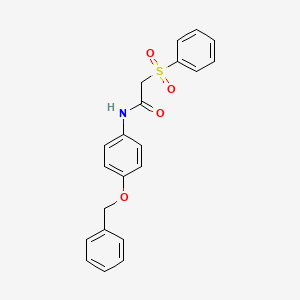 N-[4-(benzyloxy)phenyl]-2-(phenylsulfonyl)acetamide
