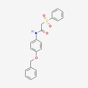 molecular formula C21H19NO4S B4388331 N-[4-(benzyloxy)phenyl]-2-(phenylsulfonyl)acetamide 