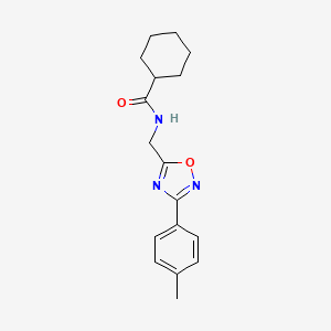 molecular formula C17H21N3O2 B4388338 N-{[3-(4-methylphenyl)-1,2,4-oxadiazol-5-yl]methyl}cyclohexanecarboxamide 