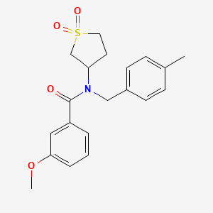 molecular formula C20H23NO4S B4388378 N-(1,1-dioxidotetrahydro-3-thienyl)-3-methoxy-N-(4-methylbenzyl)benzamide 