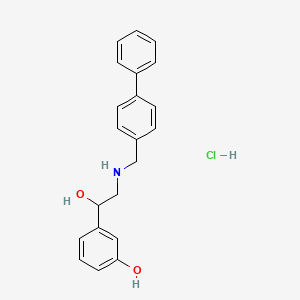 molecular formula C21H22ClNO2 B4388419 3-{2-[(4-biphenylylmethyl)amino]-1-hydroxyethyl}phenol hydrochloride 