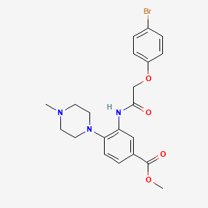 molecular formula C21H24BrN3O4 B4388452 methyl 3-{[(4-bromophenoxy)acetyl]amino}-4-(4-methyl-1-piperazinyl)benzoate 