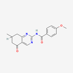 molecular formula C17H17N3O3 B4388457 4-methoxy-N-(7-methyl-5-oxo-5,6,7,8-tetrahydro-2-quinazolinyl)benzamide 