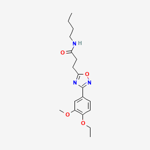 N-butyl-3-[3-(4-ethoxy-3-methoxyphenyl)-1,2,4-oxadiazol-5-yl]propanamide