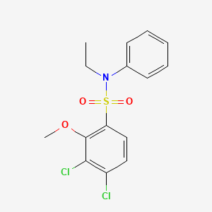 molecular formula C15H15Cl2NO3S B4388476 3,4-dichloro-N-ethyl-2-methoxy-N-phenylbenzenesulfonamide 